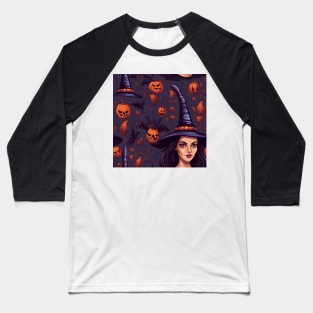 Halloween Monsters 20 - Witch Baseball T-Shirt